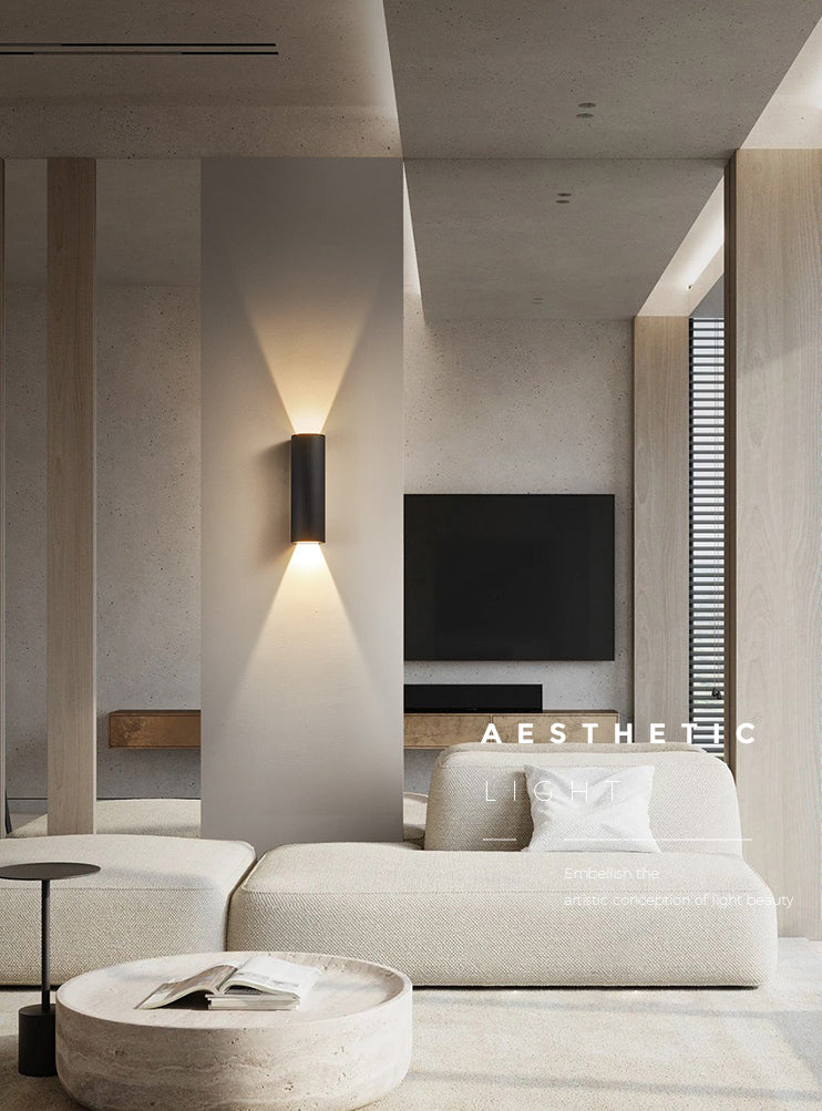 Luminaire de murs de cylindre de style moderne Lumière luminaire en aluminium Lights