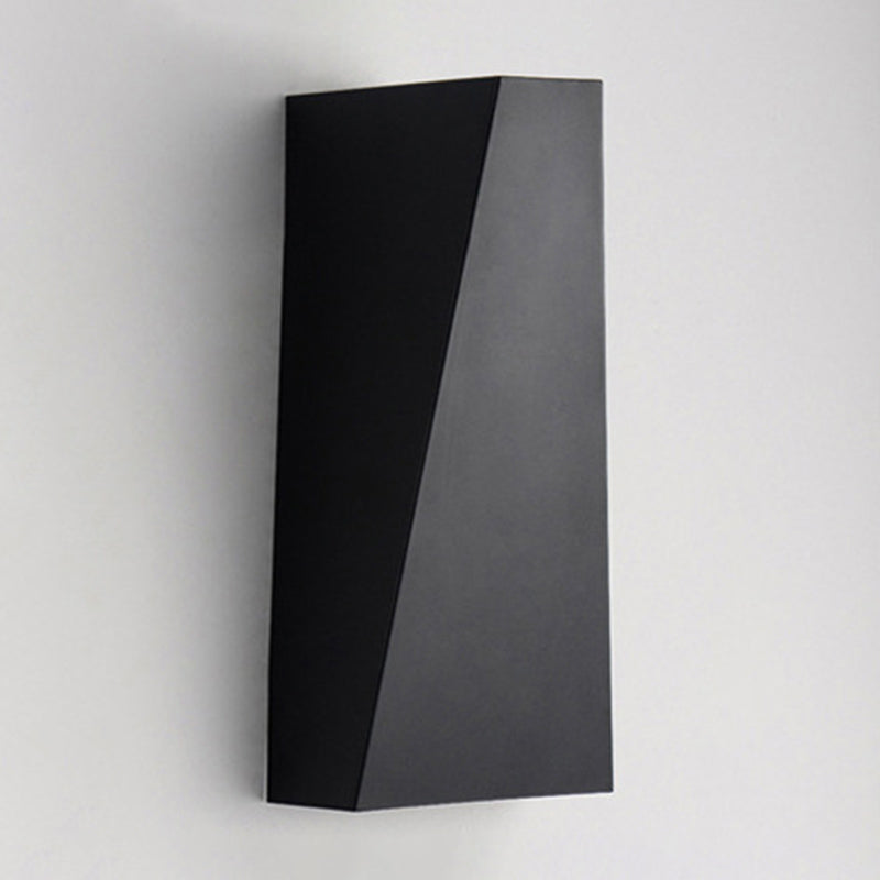 Lámpara de aplicado de pared geométrica metálica de estilo moderno de 2 luces en blanco y negro