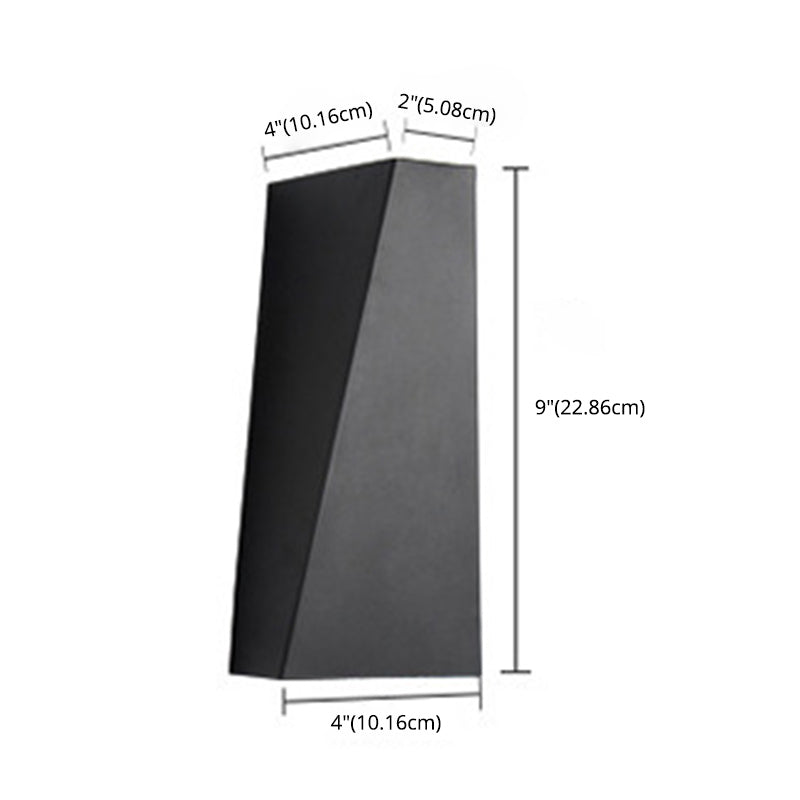 Lámpara de aplicado de pared geométrica metálica de estilo moderno de 2 luces en blanco y negro