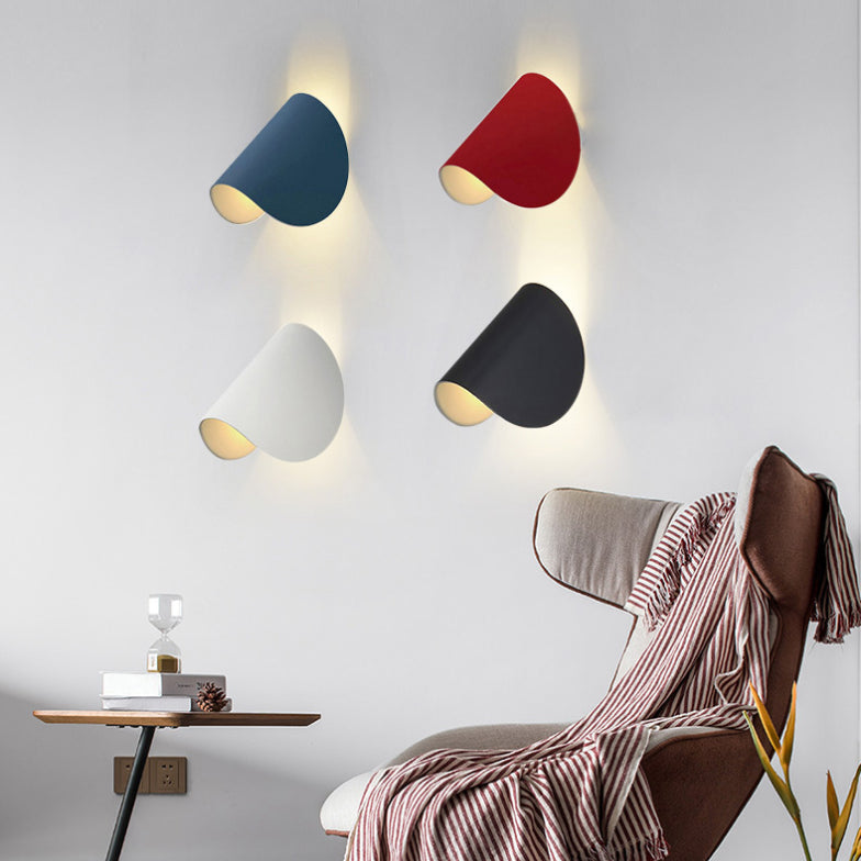 Modern Style Curve Wall Sconce Lamps 1-Light Metallic Wall Light Lamp Sconce
