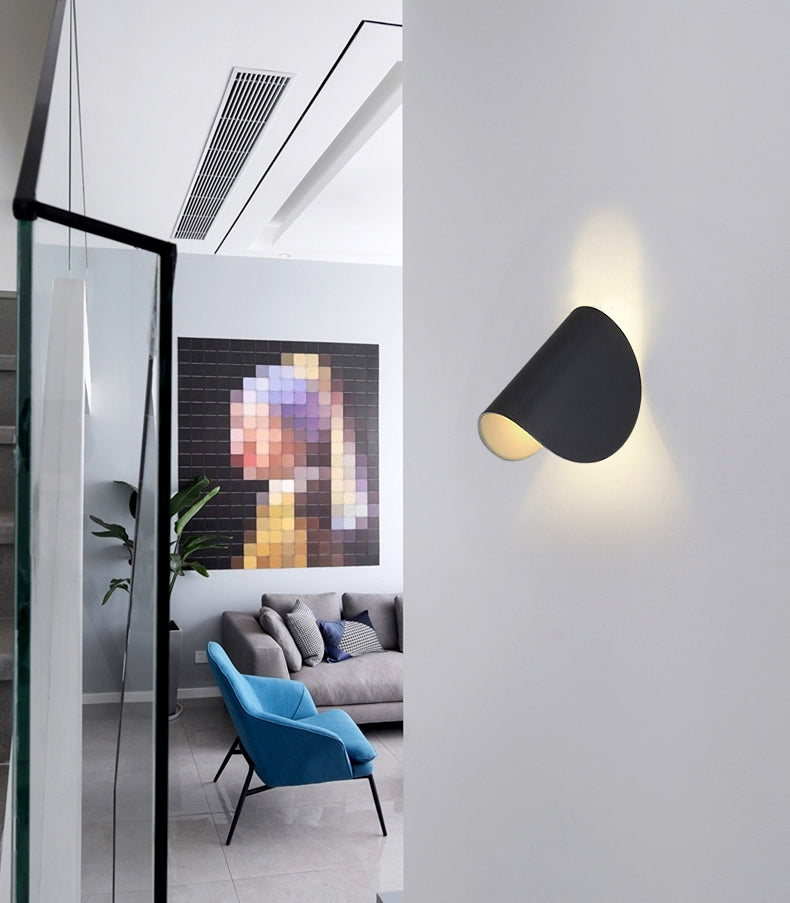 Modern Style Curve Wall Sconce Lamps 1-Light Metallic Wall Light Lamp Sconce