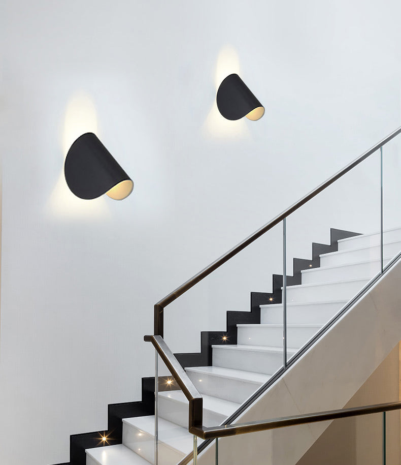 Modern Style Curve Wall Sconce Lamps 1-Light Metallic Wall Light Lamp Sconce
