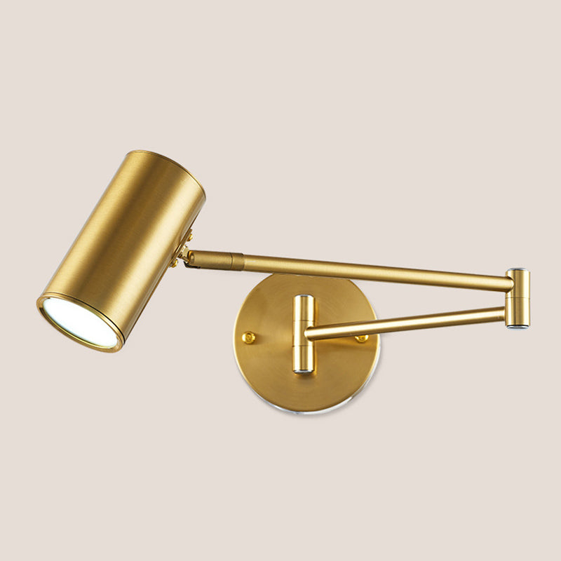 Luces de montaje de pared metálica de brazo columpio Estilo moderno Luces de pared de 1 luces de 1 luces