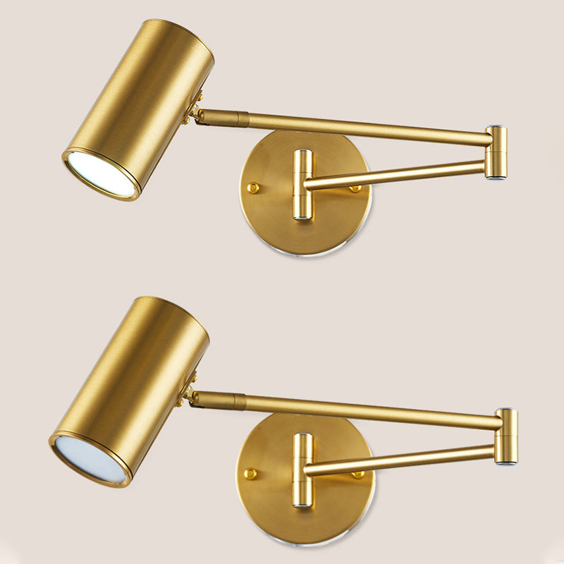 Luces de montaje de pared metálica de brazo columpio Estilo moderno Luces de pared de 1 luces de 1 luces