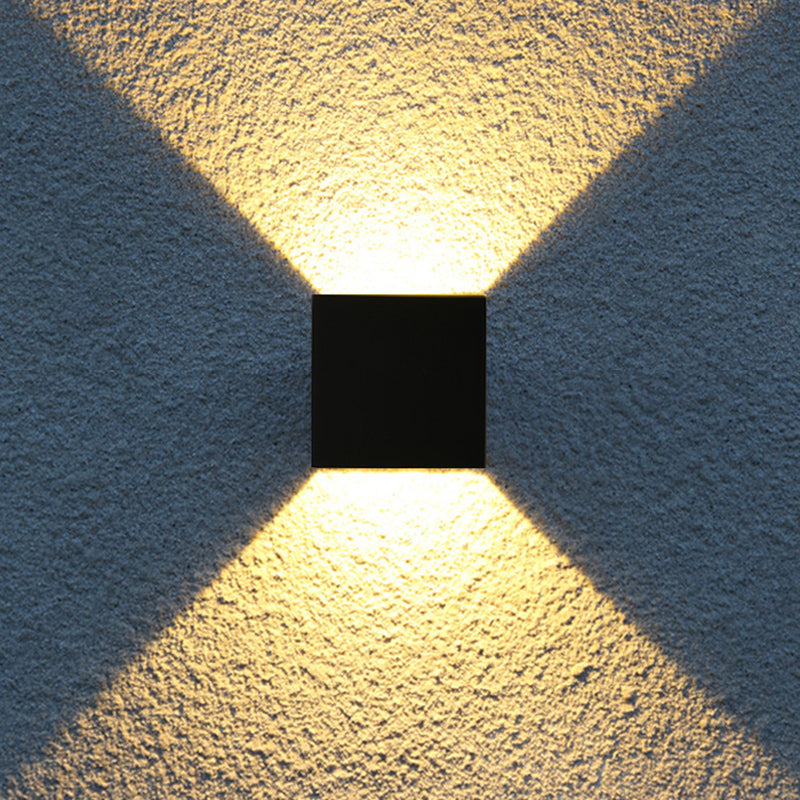 2-Lights Geometric Wall Lamp Fixtures Modern Style Black and White Aluminum Lighting