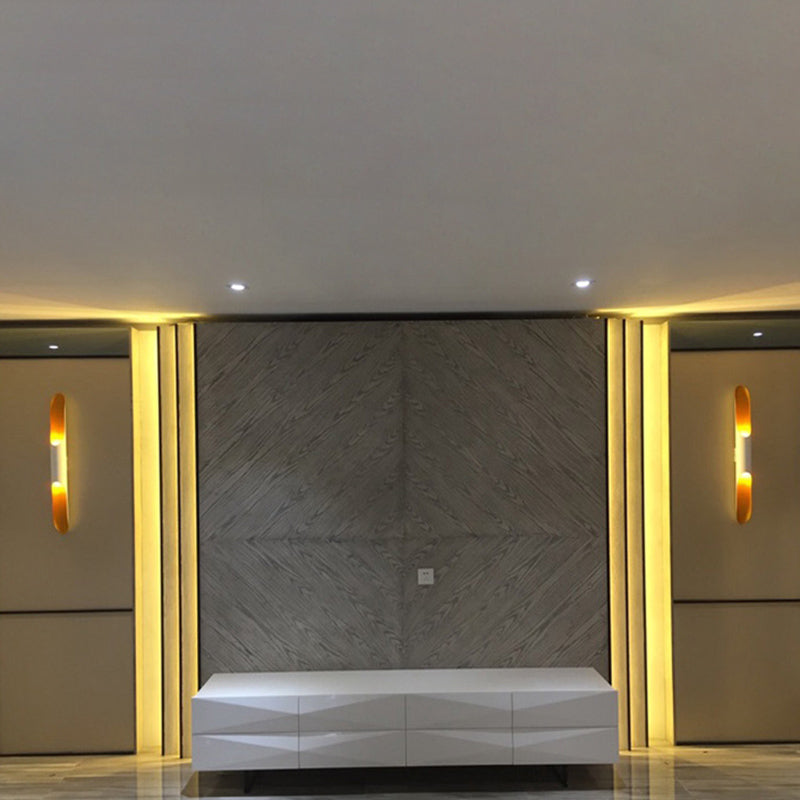 2-Lights Aluminum Sconce Wall Lighting Modern Style Black and White Pipe Wall Sconces