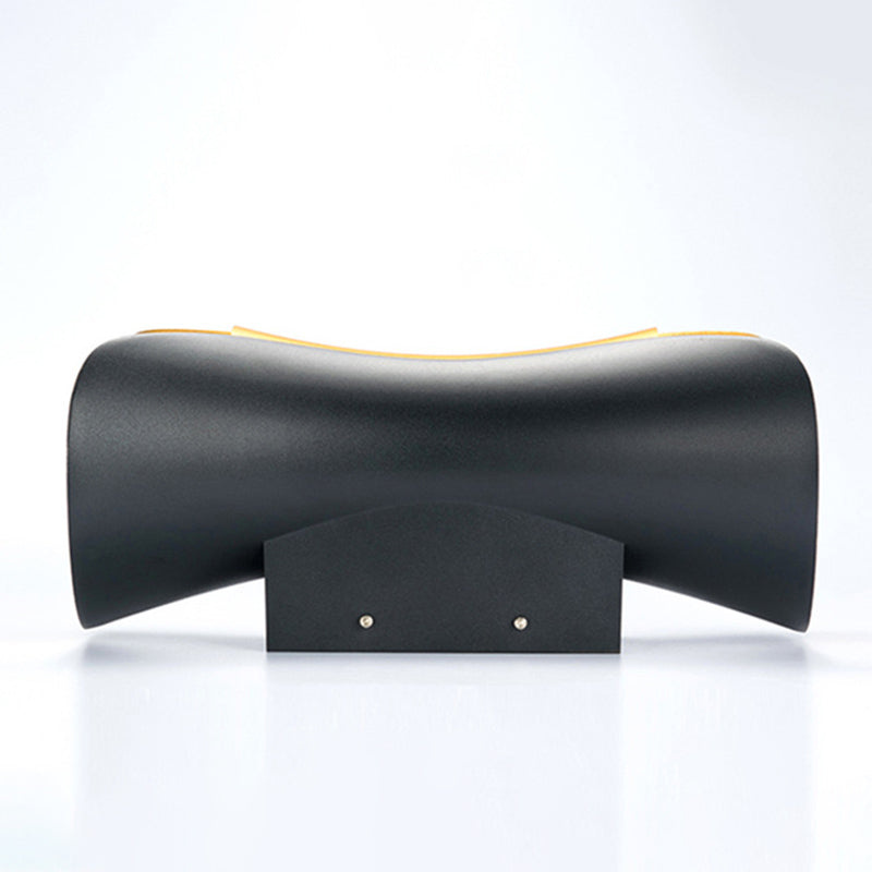 Luces de apliques de pared de 2 luces Estilo moderno Lámpara de pared de aluminio en negro y dorado