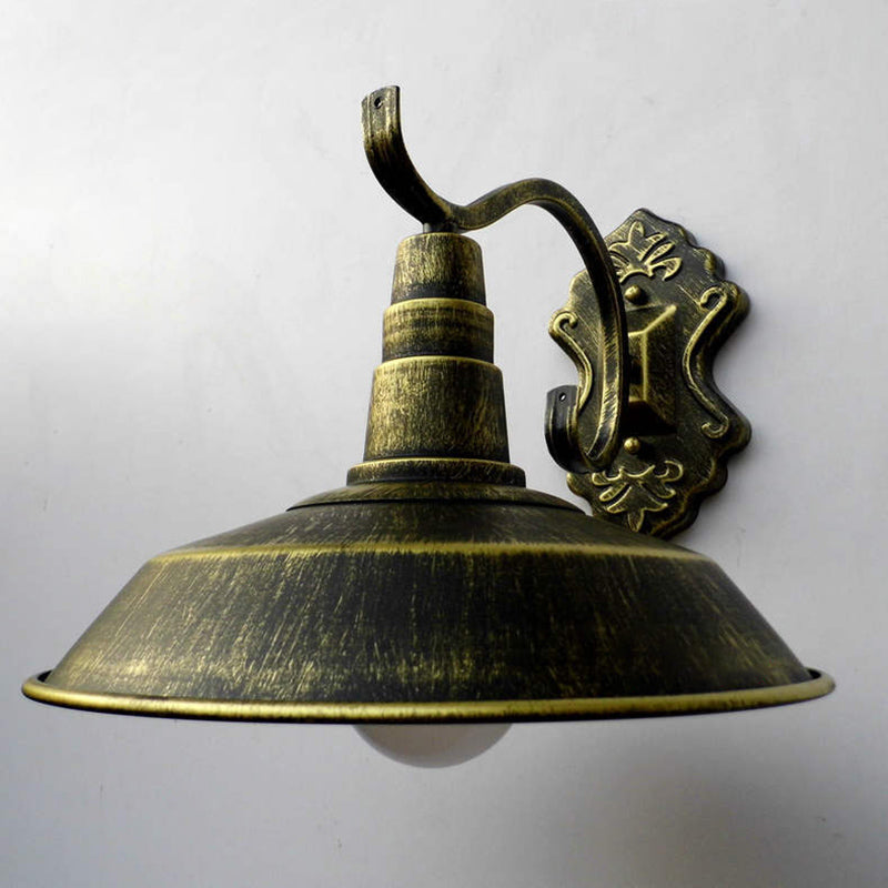 Iron Gooseneck Sconce Lighting Fixtures Industrial 1-Light Wall Light Shade