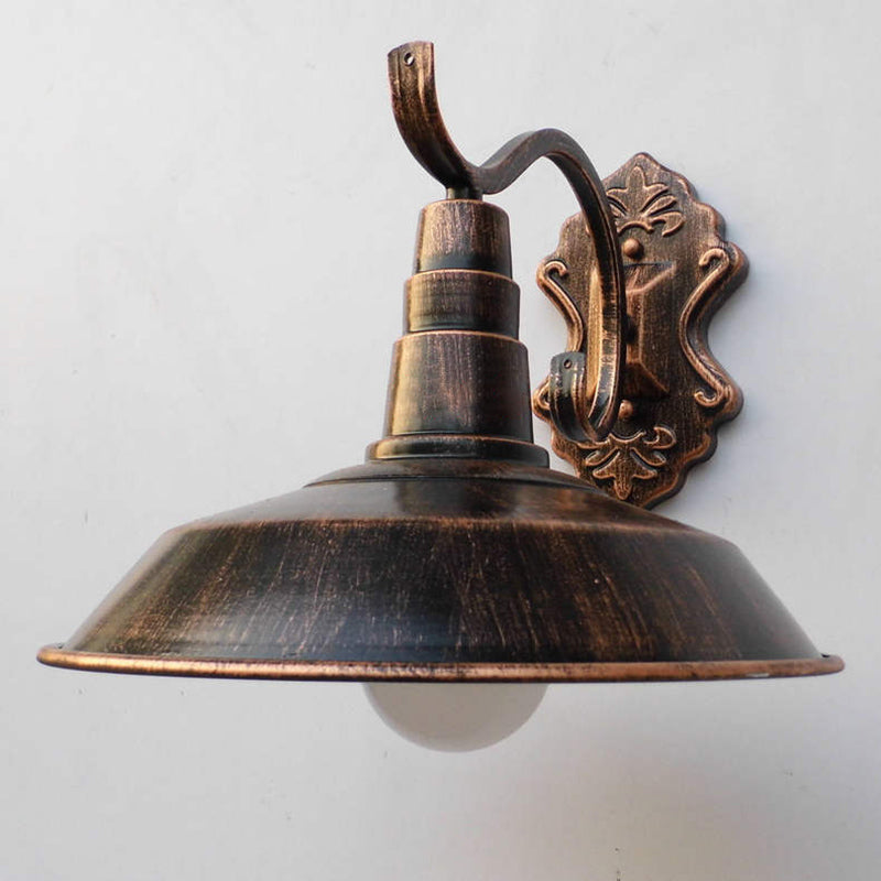 Iron Gooseneck Sconce Lighting Fixtures Industrial 1-Light Wall Light Shade