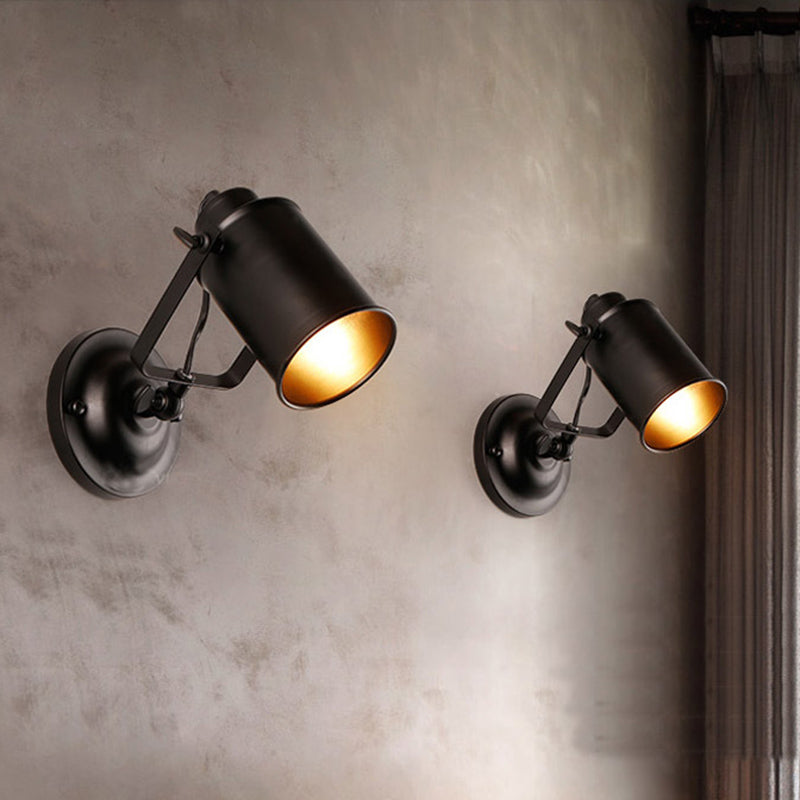 1-leichte Scheunenleuchte Leuchte Industrielle Schwarze Metall-Wandleuchten