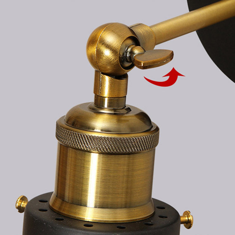 1-leichte Scheunenleuchte Leuchte Industrielle Schwarze Metall-Wandleuchten