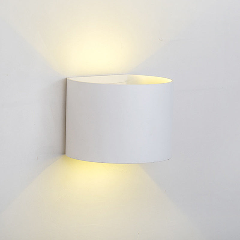 2-Lights Geometric Wall Light Sconce Modern Style Black and White Aluminum Wall Lighting