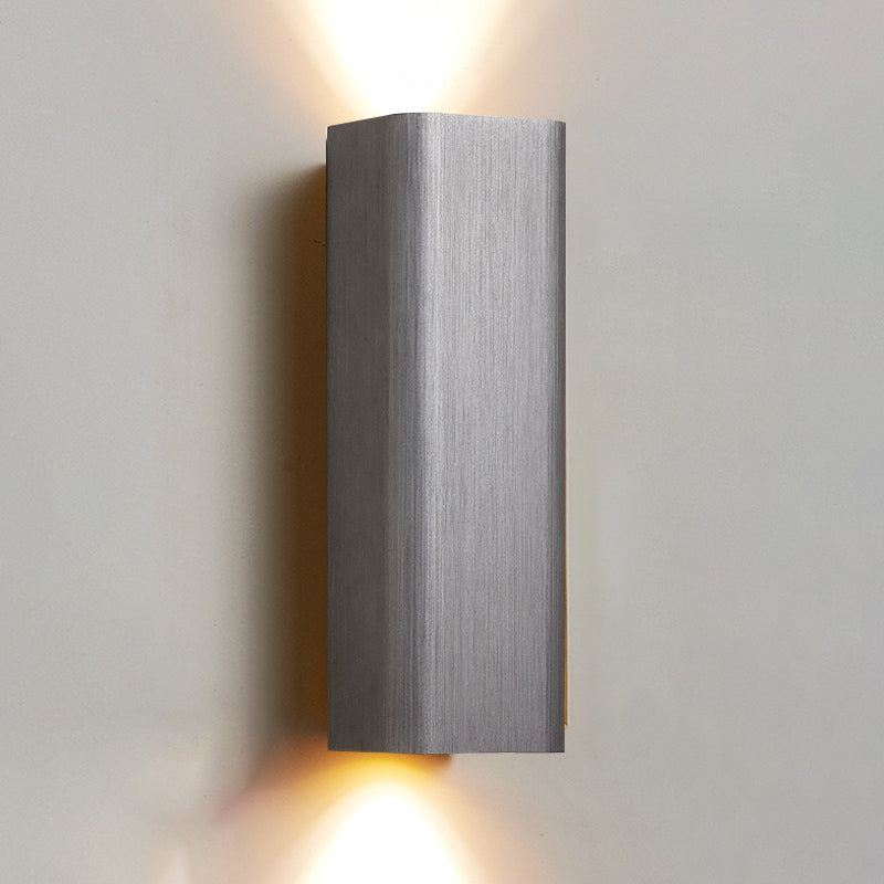 Rectangle Wall Lighting Fixtures Modern Style Aluminum 2-Lights Wall Mount Lamp