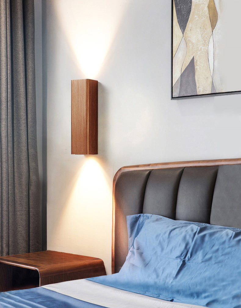 Rectangle Wall Lighting Fixtures Modern Style Aluminum 2-Lights Wall Mount Lamp