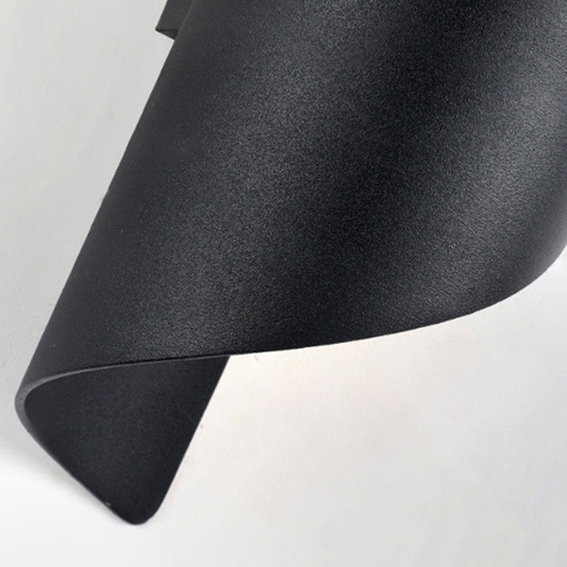 2-Lights Sconce Lights Modern Style Wrapped Aluminum Wall Lamps in Black and White