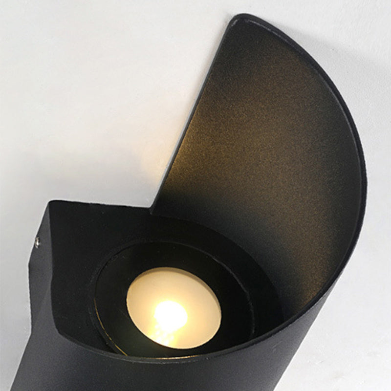 2-Lights Sconce Lights Modern Style Wrapped Aluminum Wall Lamps in Black and White