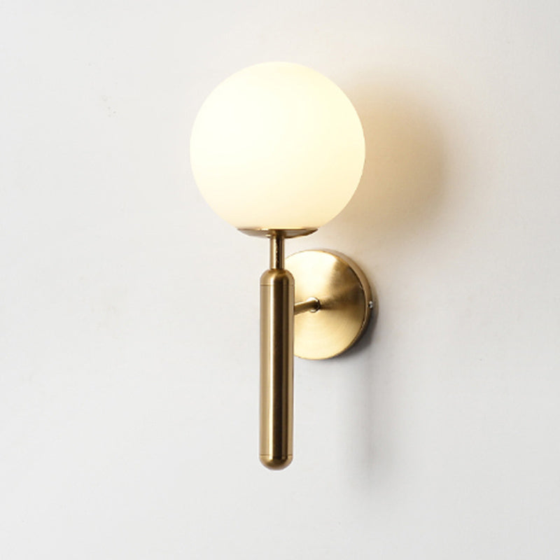 Oro e nero rotondo a muro leggero moderno in stile semplice vetro applique a luce singola