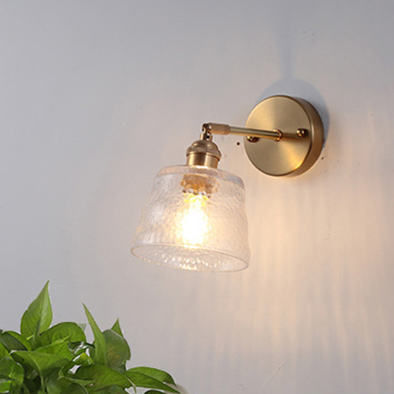 1-Licht geometrische Wandleuchten moderne einfache Style-Glas-Wandbeleuchtung in Gold