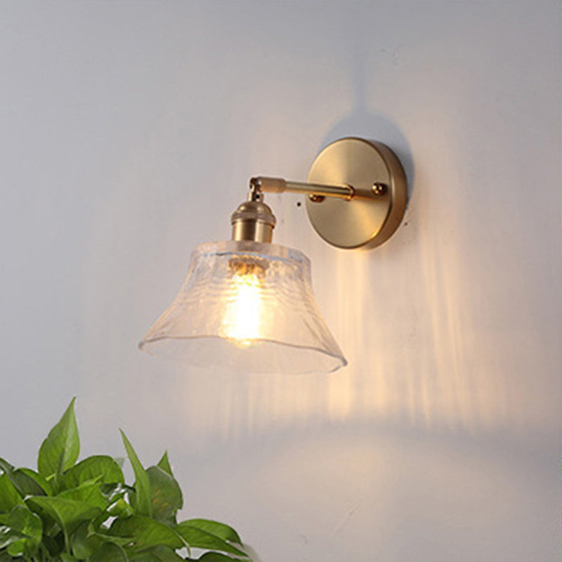 1-Licht geometrische Wandleuchten moderne einfache Style-Glas-Wandbeleuchtung in Gold