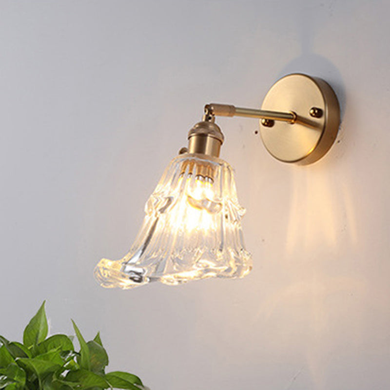 1-Licht geometrische Wandleuchten moderne einfache Style-Glas-Wandbeleuchtung in Gold