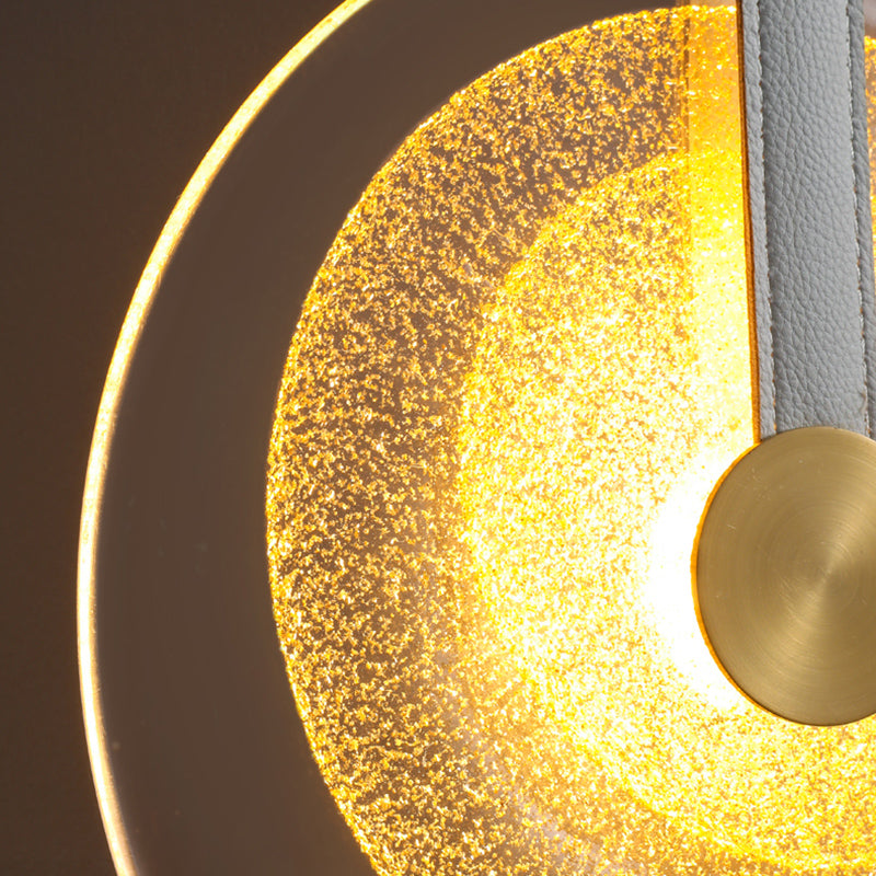 1-Licht-LED-Kreis zeitgenössischer Hanglampe-Kitglas Anhänger Licht für Schlafzimmer