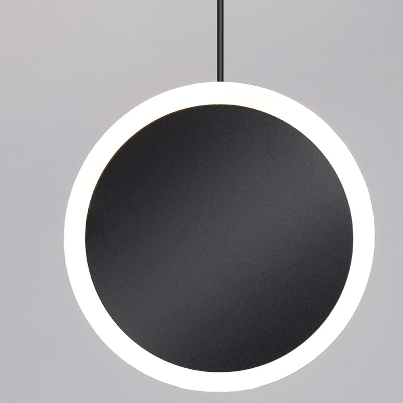 Aluminium 2-Light Circle Pendant Light Modern Modern Down Lighting pour la chambre