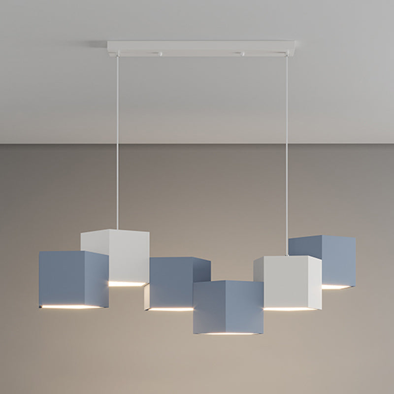 6 Luz de la isla de cocina ligera colgante lineal de iluminación de iluminación de la isla de iluminación