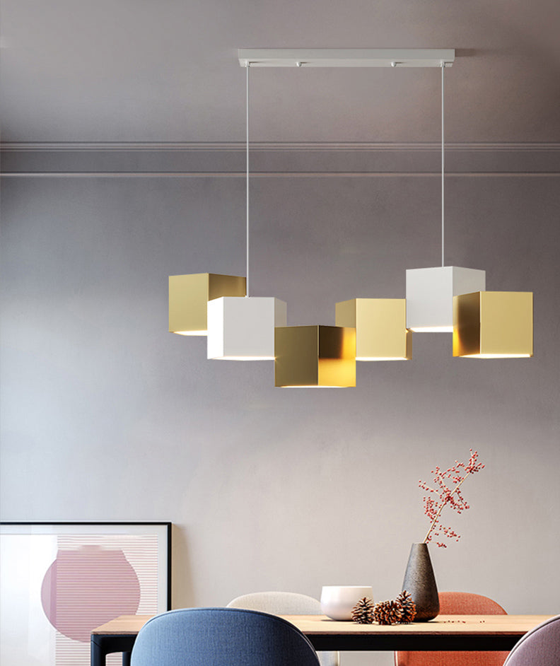 6 Luz de la isla de cocina ligera colgante lineal de iluminación de iluminación de la isla de iluminación