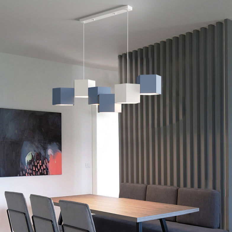 6 Luz de la isla de cocina ligera colgante lineal de iluminación de iluminación de la isla de iluminación