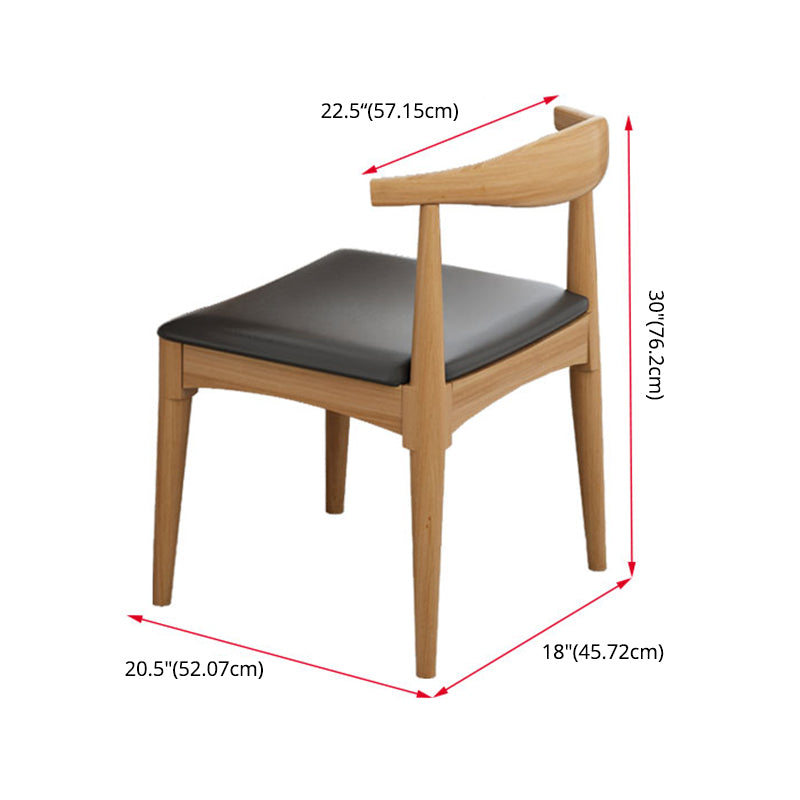 Contemporary Solid Wood Rectangle Shape Kitchen Table Set with 2 Wood Legs for Dining Room Furniture