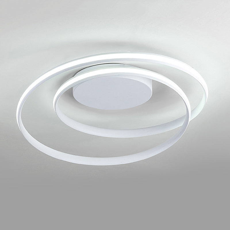 Swirl Wave Flush Mount Ceiling Light Fixture with Aluminum Art for Living Room