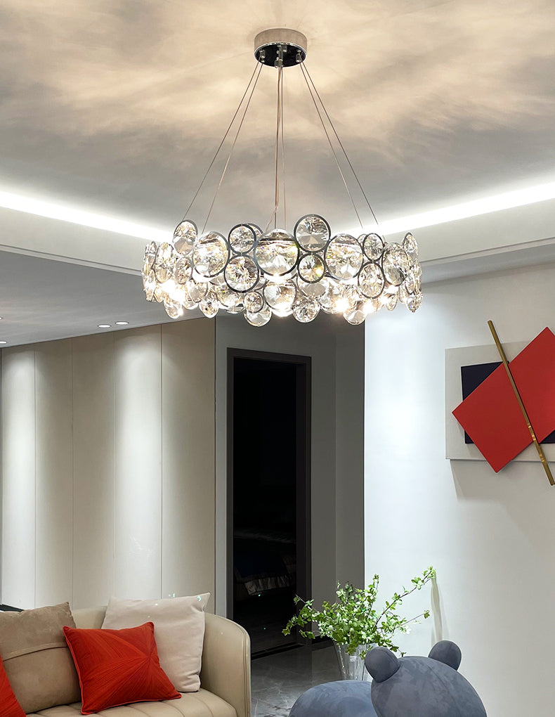 Bubbles Shape Crystal Chandelier Light Modern Style Dining Room Pendant Light