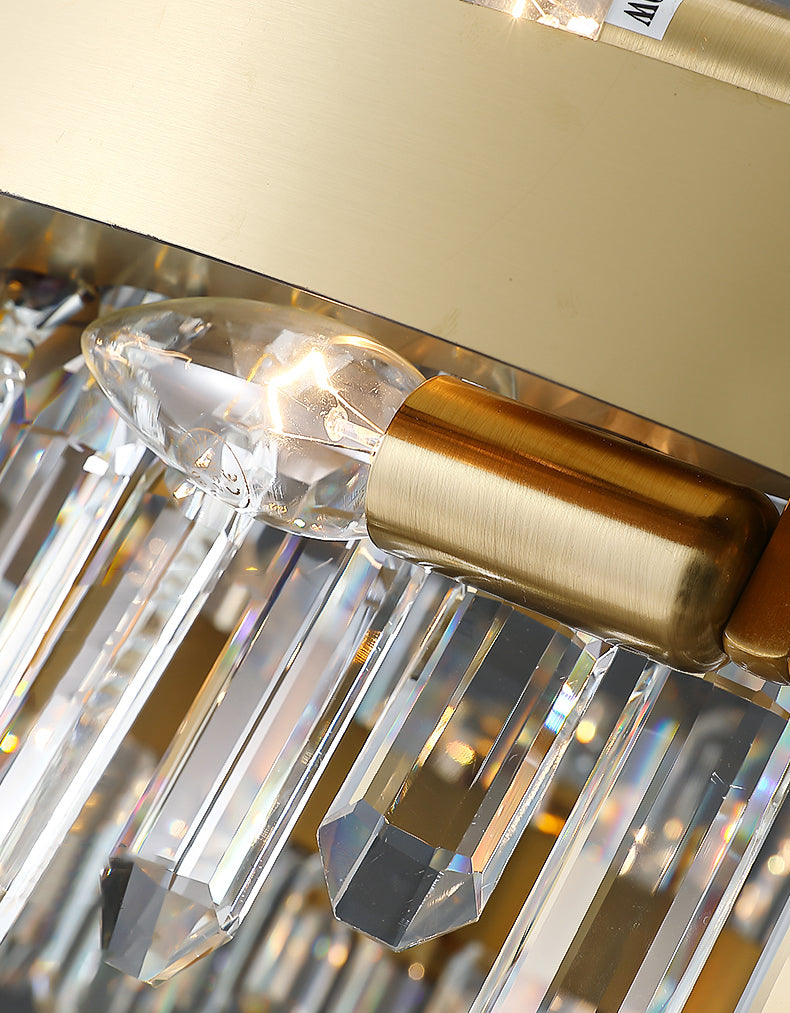 Minimalist Ceiling Pendant Light Ring Crystal Chandelier Lighting for Living Room