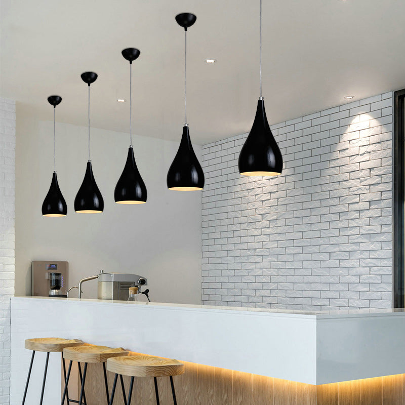 Macron Color Metal Hanging Light Nordic Style Pendant Light Cone Shape Hanging Light for Kitchen