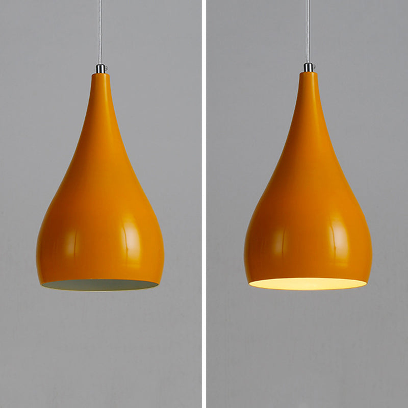 Macron Color Metal Hanging Light Nordic Style Pendant Light Cone Shape Hanging Light for Kitchen