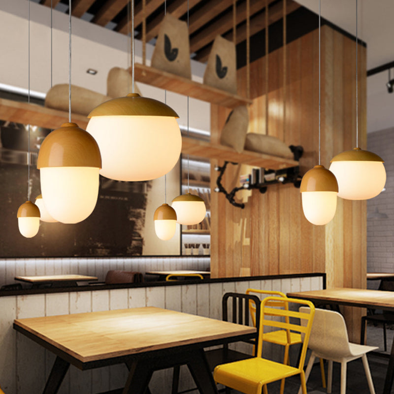 Illuminazione a sospensione a sfera di vetro contemporanea 1 lampada sospesa per la sala da pranzo