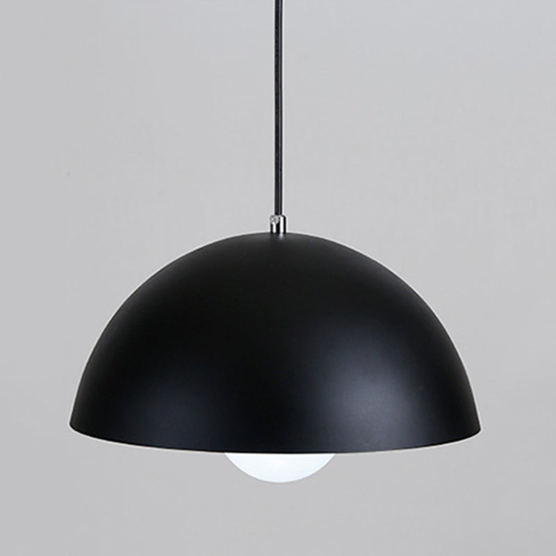 Dining Room Macron Hanging Light Bowl Shape Single Light Metal Modern Pendant Light