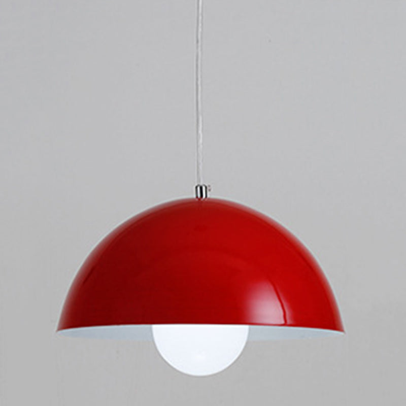 Dining Room Macron Hanging Light Bowl Shape Single Light Metal Modern Pendant Light