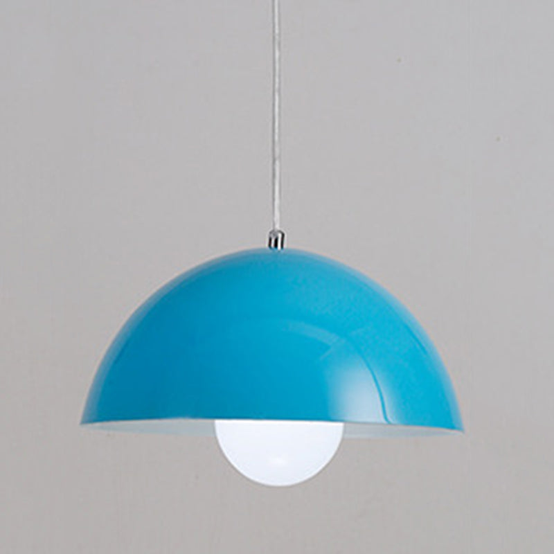 Dining Room Macron Hanging Light Bowl Shape Single Light Metal Modern Pendant Light