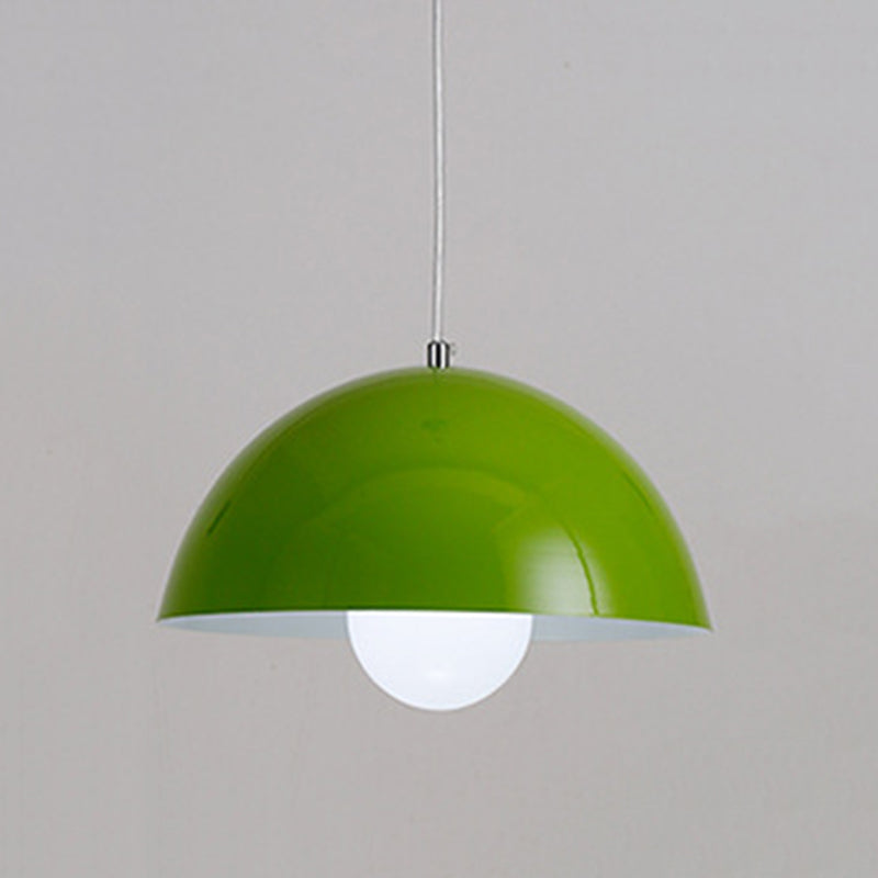 Dining Room Macron Hanging Light Bowl Shape Single Light Metal Modern Pendant Light