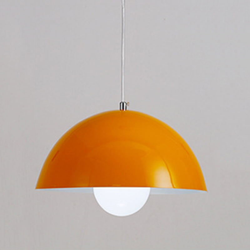 Dining Room Macron Hanging Light Bowl Shape Single Light Metal Modern Pendant Light