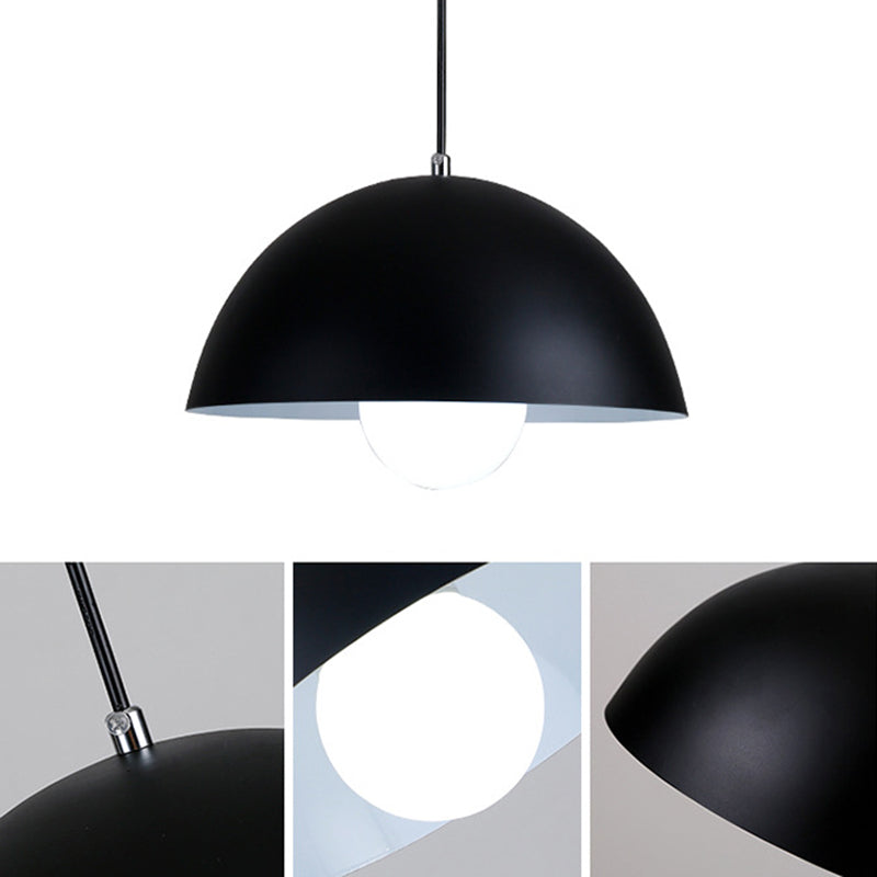 Dining Room Macron Hanging Light Bowl Shape Single Light Metal Modern Pendant Light