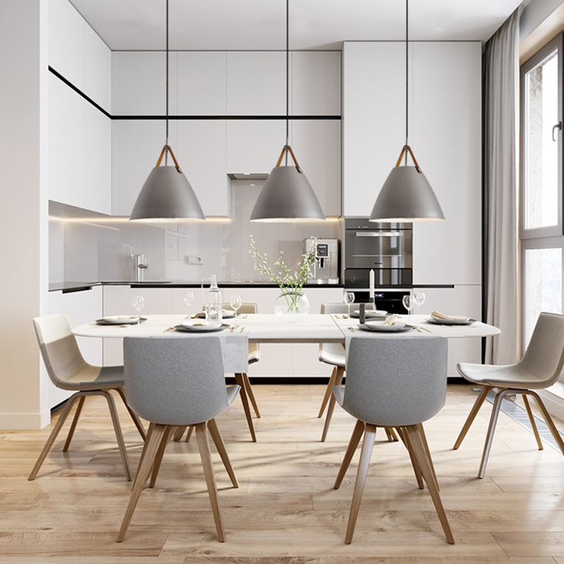 Macron Metal Hanging Light Nordic Style Pendant Light Cone Shape Hanging Light for Coffee Shop