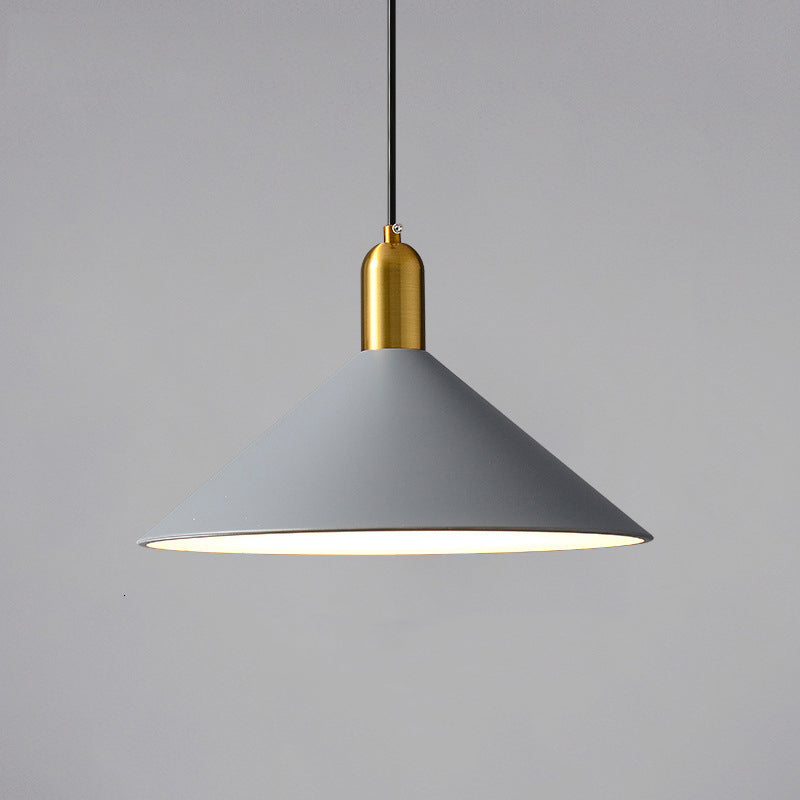 Postmodern Metal Hanging Light Pendant Light Conical Shape Hanging Light for Kitchen