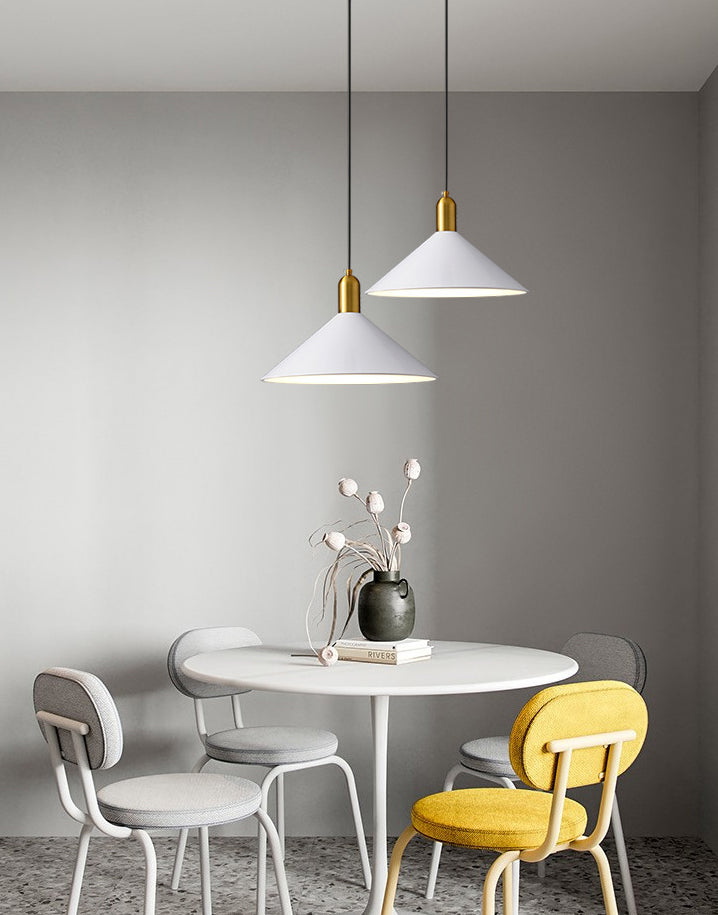 Postmodern Metal Hanging Light Pendant Light Conical Shape Hanging Light for Kitchen