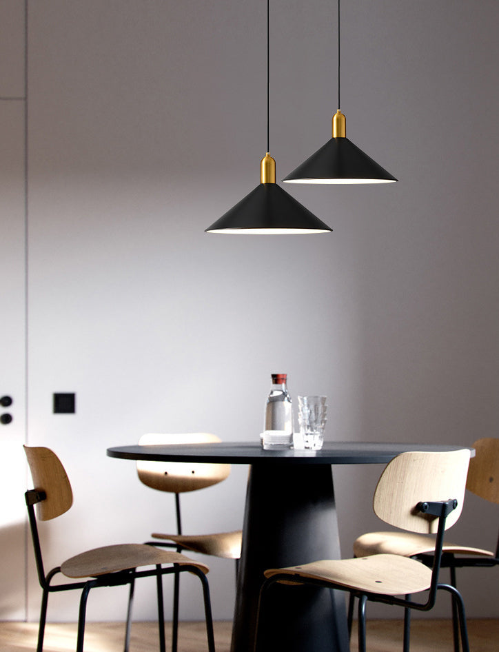Postmodern Metal Hanging Light Pendant Light Conical Shape Hanging Light for Kitchen