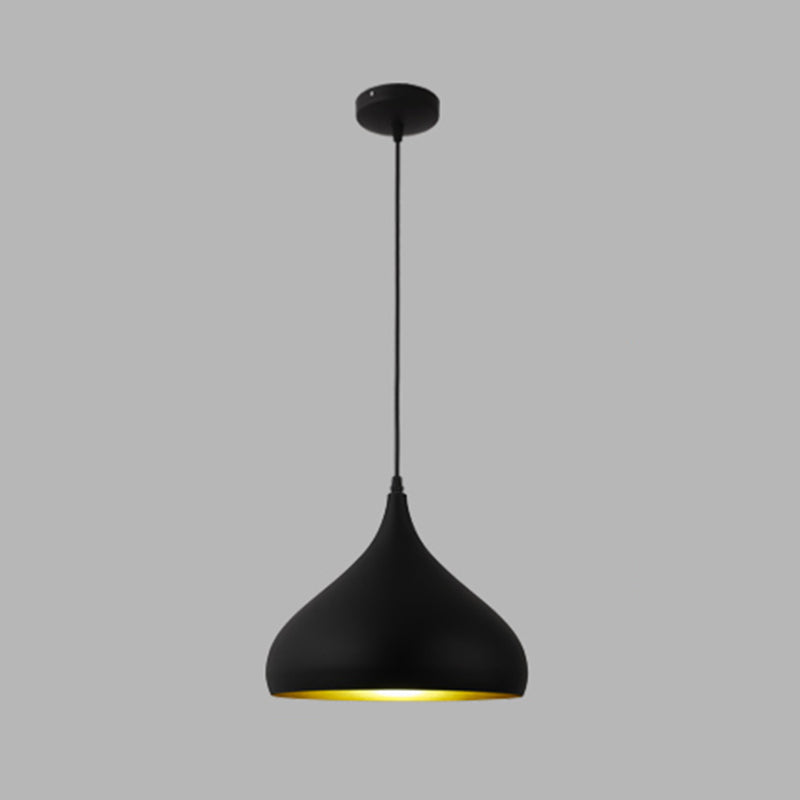 Kit de luz colgante de metal restaurante industrial sombreado en blanco lámpara colgante