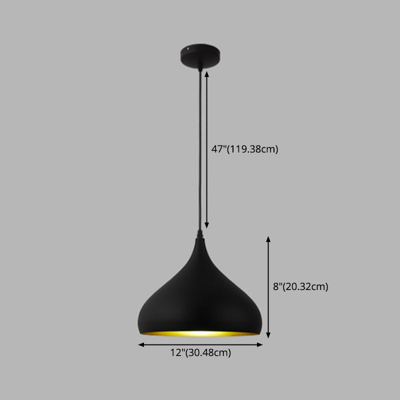 Kit de luz colgante de metal restaurante industrial sombreado en blanco lámpara colgante