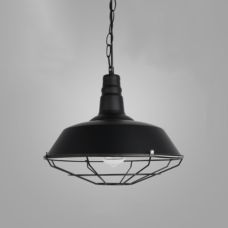 Metal Black Commercial Pendant Lighting Shaded Farmhouse Style Pendant Light Fixture