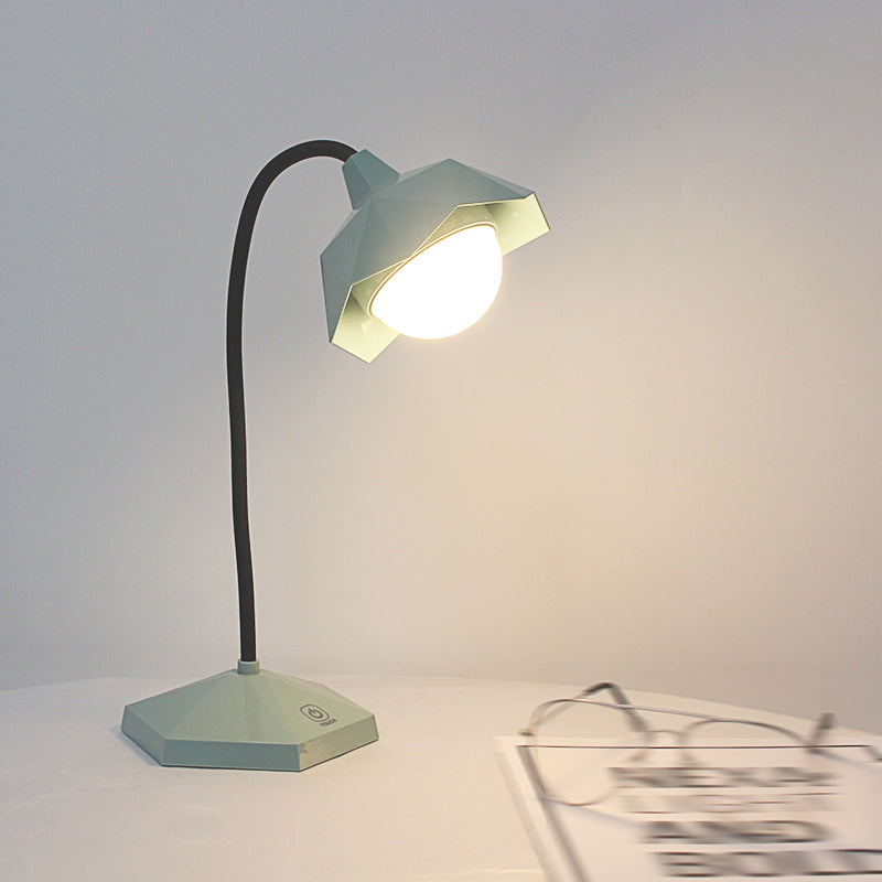 Tavola della camera da letto floreale luce in plastica in plastica lampada a LEAD LEAD con braccio flessibile